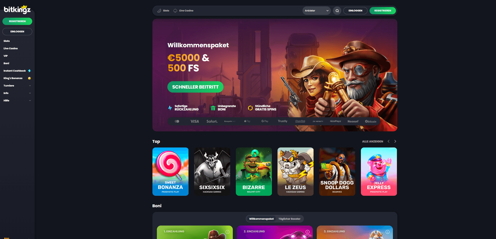 Bitkingz Casino ohne Einschränkungen